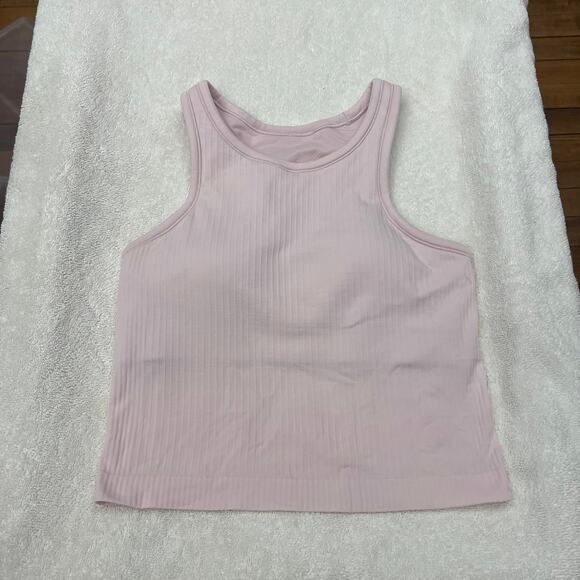 Lululemon Ebb To Street Racerback Crop Tank Top sz 4 Lavender Light Purple - Picture 1 of 16